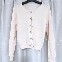 TRUDEA トルディア カーディガン アイボリー ゴールド 金具