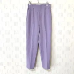 GUジーユー　ハイウエストテーパードパンツ　スラックス　M ベーシック　パープル