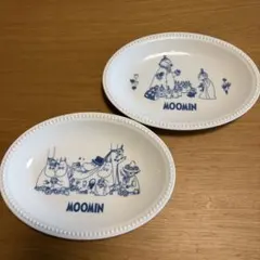 ムーミン 陶器製楕円形皿 2枚セット