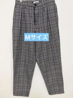 【WEGO】グレー系チェック ワイドパンツ Mサイズのサムネイル