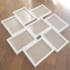 IKEA ヴェクスボー コラージュフレーム 写真立て 8枚用 白 壁掛け