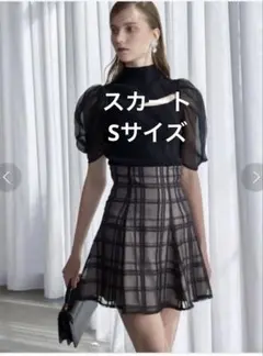 MERCURYDUO シアーチェックバックレースアップミニスカパン Sサイズ