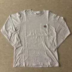 グレー ポケット付き 長袖シャツ