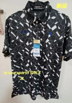 新品☆le coq sportif GOLF　カラーブロックグラフィック柄　3Lのサムネイル
