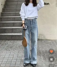 NUGU may omayu ストレートワイドデニムのサムネイル
