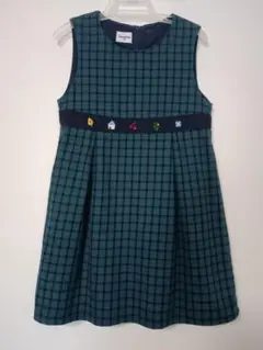 familiar チェック柄ワンピース 90