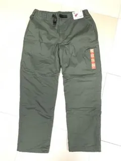 オリーブ ワークパンツ