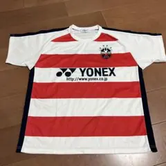 YONEX 赤白ストライプ Tシャツ Lサイズ