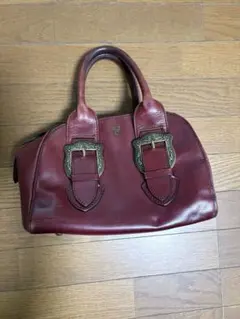 annasui 赤 バーガンディ レザーハンドバッグ
