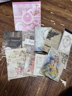 デザインペーパー、コラージュ素材まとめ売り