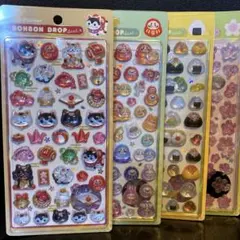 【正規品】 ボンボンドロップシール 和柄 おにぎり 桜 だるま 縁起物
