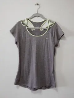 【NIKE】DRI-FIT／グレー×黄緑／Lサイズ
