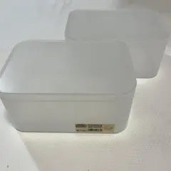 無印良品　ポリプロピレン メイクボックス　蓋付　大　2個セット　廃盤品のサムネイル