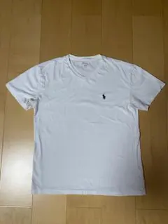 ポロラルフローレン  ホワイト　VネックTシャツ