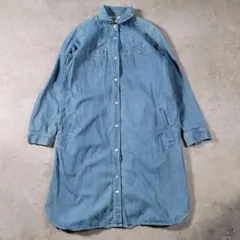 【美品】Arnold Palmer デニムシャツワンピース M相当