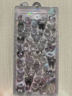 正規品　ボンボンドロップシール　しろくろボンボン