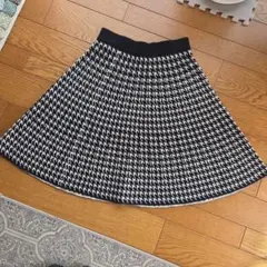コムサイズム　ニット　フレアスカート　M