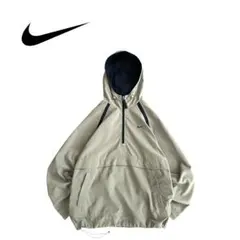 【美品】NIKE ナイキ 00s 配色 アノラックパーカー BG/NV ナイロン