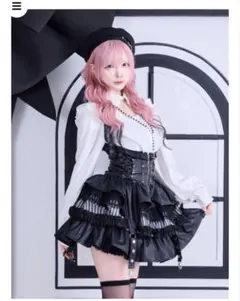 IMVAL / Lace Frill Leather Dress QOOZA