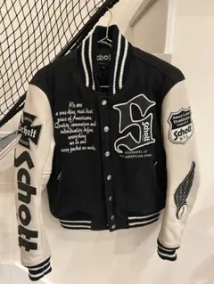 Schott スタジャン ブラック/ホワイト