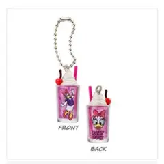 ディズニー　レトログラスミニチュアチャーム　デイジー　ガチャガチャ