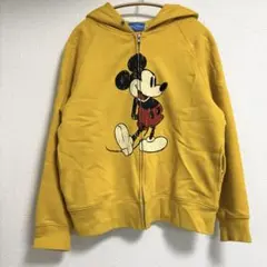 ディズニーリゾート限定 ミッキーマウス フード耳付きパーカー イエロー S ⭐️