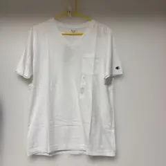 美品　Champion Vネック ポケットTシャツ ホワイト Lのサムネイル