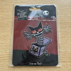 レア！新品ディズニーナイトメアビフォアクリスマス 猫ネコ アイロンワッペン