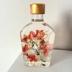 hikka ハーバリウム ボトル ガラス瓶 インテリア レッド ホワイト