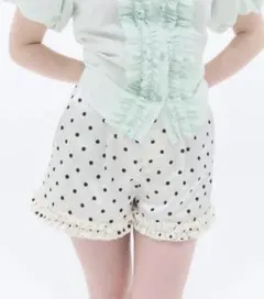 パンツ sovisoon dot frill satin short pants sovisoon dot frill satin short pants M - メルカリ