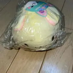 黄色いウサギの耳付き もふもふぬいぐるみ