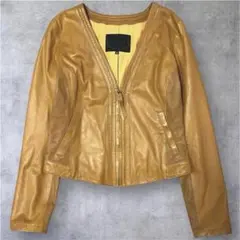 アンタイトル レザージャケット ブラウン　羊革　2 UNTITLED ラムレザー