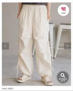 Kastane サイドリボンパンツ ナイロンパンツ カーゴパンツ