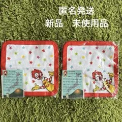 マクドナルド　McDonald ハンカチ　タオルハンカチ　2枚セット　赤×白