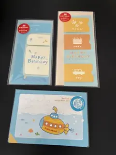 誕生日カード　グリーティングカードセット 3枚