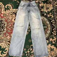 マウジー　HW CRASH LOOSE STRAIGHT 2 デニム 24インチ