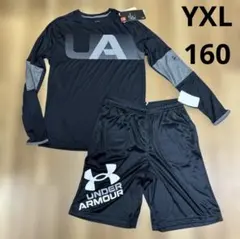 UNDER ARMOUR 上下セット YXL 160 長袖　ロンT ハーフパンツのサムネイル
