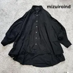 美品☆萌MOYURU☆シワ加工 変形長袖シャツ ブラウス アシメントリー 