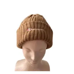 新品　57〜59㎝　Champion（チャンピオン）ニット帽　ベージュ