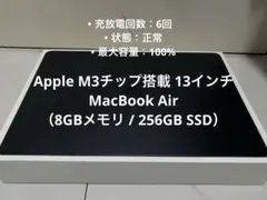 ほぼ未使用MacBook Air（8GBメモリ / 256GB SSD）