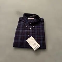 M'GREGOR ネイビー チェック 長袖シャツ L