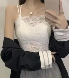 SHEIN ホワイトレースキャミソール