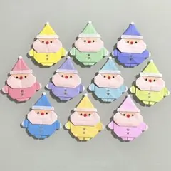 折り紙 サンタ カラフル セット まとめ売り 10枚 ハンドメイド