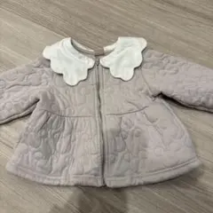 ミッキー型押しアウター 95cm未満 薄紫色
