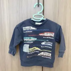 90cm 新幹線トレーナー 紺 BEAMS mini