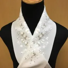 礼装用 刺繍半衿 大小桜の花がたっぷり刺繍された柄 6-T❣️現品限り❣️