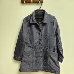 ボタン付きジャケット　コート　ミセス　レディース　女性　シニア　パープル　紫