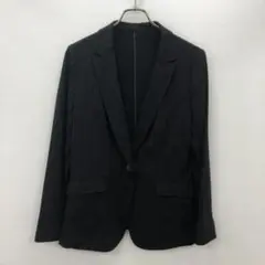 アールユー 黒系ストライプジャケット 大きいサイズ 通勤にも◎