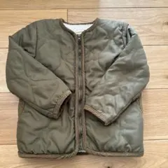 キルティングジャケット カーキ ミリタリー パイピング コーデュロイ 裏ボア