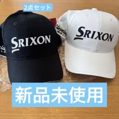 Srixon キャップ 黒 白 2個セット　新品未使用